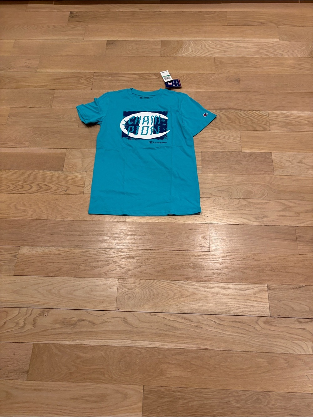 NWT Champion Kids Teal Graphic Short-Sleeve Tee